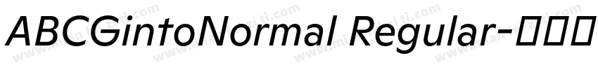ABCGintoNormal Regular字体转换